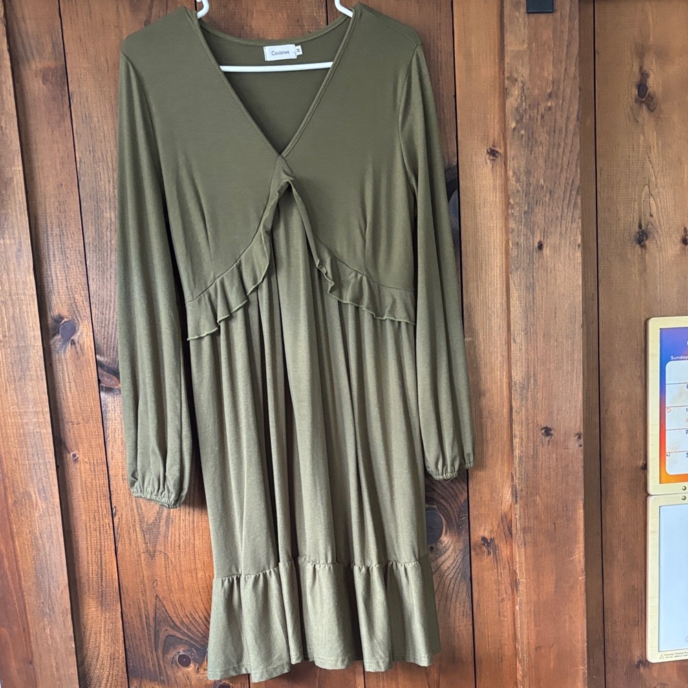 Coolme ladies green dress size medium